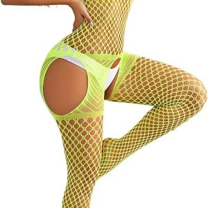 Fishnet Bodysuit Stockings One Piece Lingerie Elasticity Jumpsuit